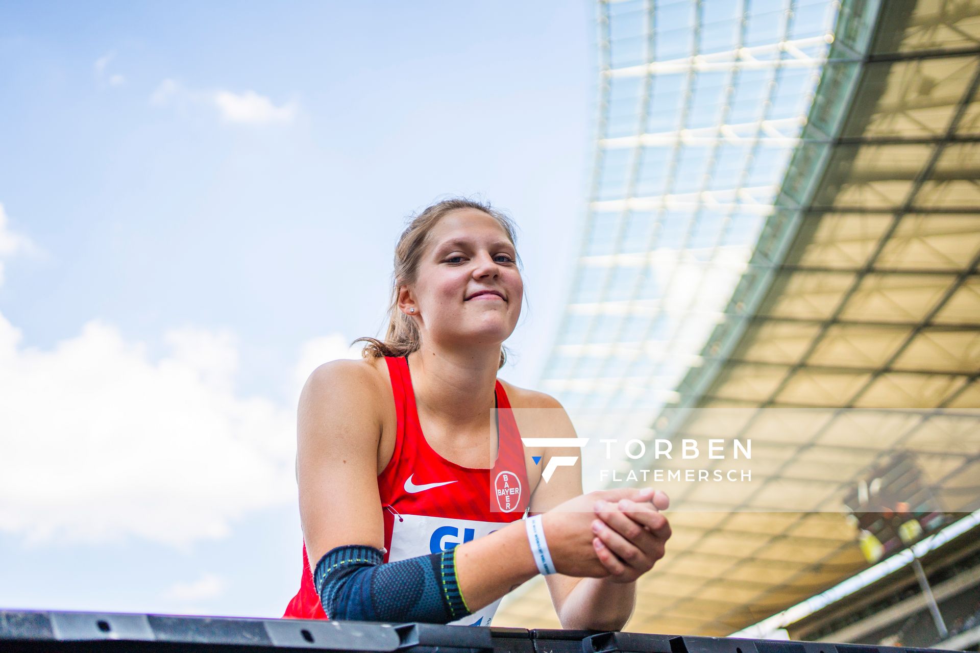 Josefa Schepp (TSV Bayer 04 Leverkusen) waehrend der deutschen Leichtathletik-Meisterschaften im Olympiastadion am 26.06.2022 in Berlin